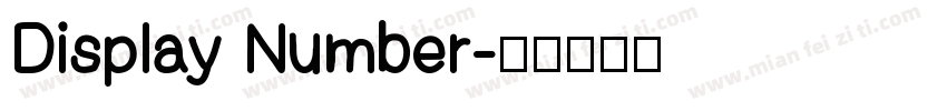 Display Number字体转换